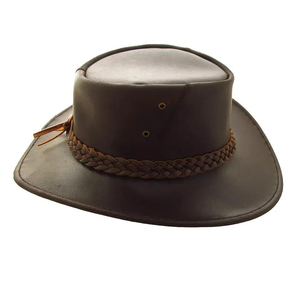 Premium Handcrafted Leather Cowboy <b>Hat</b> Classic <b>Western</b> Style Adjustable String Custom Size Jimieson Apparel Four Seasons Travel - Product Image 3