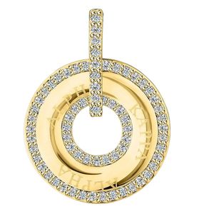 Boucles d'oreilles pendantes en cristal doré avec un design géométrique double cercle, bijoux élégants pour femmes, tendance et scintillants - Product Image 3