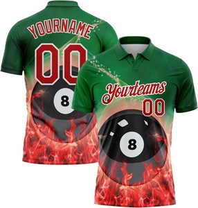 Polo de billard feuille d'érable canadienne pour homme, manches courtes, respirant, imprimé, vêtement de sport décontracté, maillot d'équipe tricoté - Product Image 6
