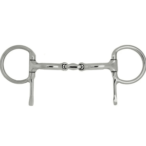Mors de dressage vétérinaire de qualité supérieure, type demi-cuillère à double articulation, avec embout de mors poli et lisse, pour l'équitation. Tous les mors pour chevaux sont disponibles. - Product Image 3