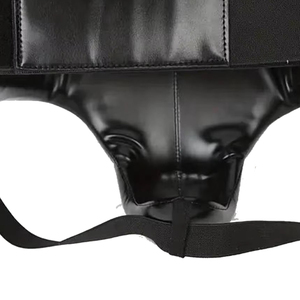 Protège-entrejambe de boxe en cuir PU, protection abdominale pour l'entraînement et le sparring, équipement de protection ajustable avec soutien lombaire pour la boxe - Product Image 4