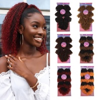 6+1 Bundles avec closure, cheveux synthétiques super doux, résistants à la chaleur, pour usage en salon
