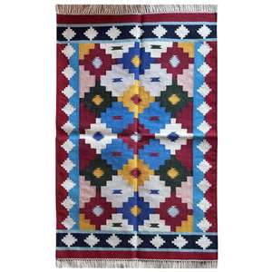 Tapis en coton fonctionnels pour les chambres Boho et le salon Design de sol pratique chaud Lowmaintenance 019 - Product Image 2