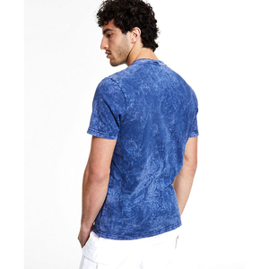 T-shirt personnalisé pour homme 100% coton, lavé à l'acide, écologique, respirant, coupe classique, impression de logo personnalisée, service OEM personnalisé - Product Image 4