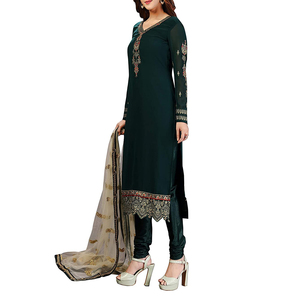 Salwar Kameez de Verano con Bordado Intenso, el Mejor Precio de Fábrica, Vestido de Fiesta de Gran Venta con Logotipo Personalizado y Patrón Sólido - Product Image 2