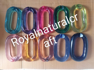 Adornos de pared de cadena acrílica modernos hechos a mano, decoración de hogar personalizada, colgante de resina mate adorable para arte mural - Product Image 2