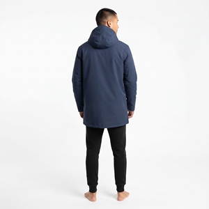 Parka Homme Haut de Gamme à Capuche Entièrement Zippée, Couleur Unie, Coupe-Vent, Extérieur, Logo Personnalisé, Fermeture Éclair Entièrement Thermosoudée - Product Image 2