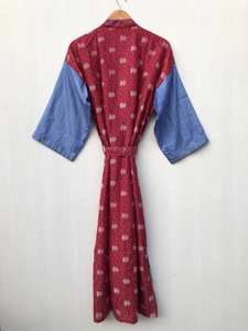 Kimono Sari en Soie Indienne Traditionnel pour Femme, Robe Vintage Bohème Confortable Longue, Robe de Maternité Sexy avec Ceinture, Prix de Gros - Product Image 2