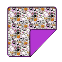 Couverture en bambou Hanzi 50x50 pouces imprimée Halloween, faite à la main, toutes saisons, personnalisable, prête à expédier – Literie enfant en promotion