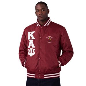 Chaqueta de Béisbol Kappa Alpha Psi, Ropa de Fraternidad Griega Krimson con Diseño Clásico, Comodidad Premium y Estilo Atlético - Product Image 1
