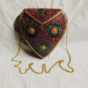 Artisanat en résine Pochette en résine Designer Sac à main pour femme Sac à main en résine marbrée verte Pochette en nacre - Product Image 4