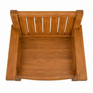 Fauteuil de jardin extérieur en teck massif au design scandinave moderne, résistant à l'eau, écologique, fauteuil de patio en bois pour complexe hôtelier - Product Image 3