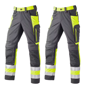 Pantalon de travail de sécurité réfléchissant en nylon imperméable de classe 1, haute visibilité, logo personnalisé pour les vêtements de travail industriels et extérieurs - Product Image 3