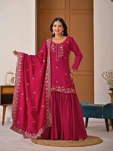 TENNECY New Designer Party Wear Dupatta-Quick Dry Wrinkle Free Reversible <b>Ankle</b>-Length for Wedding & Party Occasions - Product Image 2