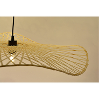 Lampe de plafond de style campagnard, tissage en bambou, lustre simple et créatif pour la décoration de café, restaurant, éclairage suspendu pour la pièce