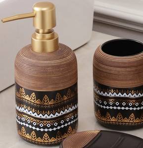 Juego de Accesorios de Baño de Cerámica de Estilo Boho, Ecológico y Duradero, Dispensador de Jabón, Portacepillos de Dientes, Jabonera - Product Image 5