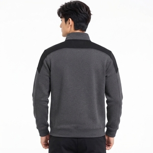 Men Half <b>Zipper</b> <b>Sweatshirt</b> / Direct Factory Supply New Design Men <b>Sweatshirt</b> Custom Made Best Selling Latest Style With OEM - Product Image 2