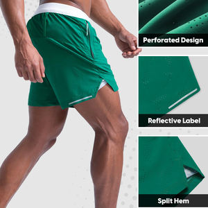 Shorts de sport d'été pour hommes, pour l'entraînement, le football, le basketball, le soccer, le tennis, le badminton, couleur personnalisée, shorts de course - Product Image 2