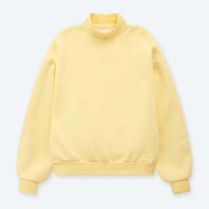 Sweat-shirt surdimensionné personnalisé pour femme avec col montant contrastant, poignets et ourlet en molleton épais - Product Image 3