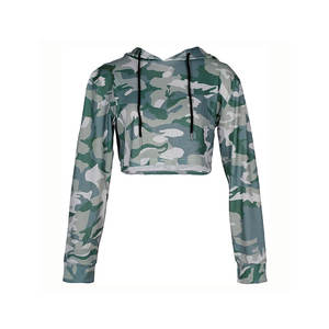 Vente directe usine – Nouveaux sweats à capuche courts pour femme, avec logo frontal, en molleton écologique, personnalisables, dernier design, en stock - Product Image 6