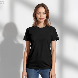 เสื้อยืดแขนสั้นผู้หญิงลายกราฟิก ผ้าสเตรช สวมใส่สบาย เหมาะสำหรับงานอีเว้นท์ พร้อมบริการรับผลิตแบบ OEM ODM - Product Image 2
