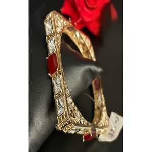 Bracelets ouvrables en laiton plaqué or de qualité supérieure, élégants et tendance, pour femmes et jeunes filles, collection mariage - Product Image 2