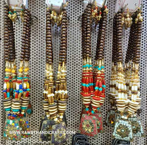 Collier unisexe bohème fait main en perles de verre soufflé, pierre d'agate multicolore, prix compétitif pour l'exportation, idéal pour les anniversaires - Product Image 1