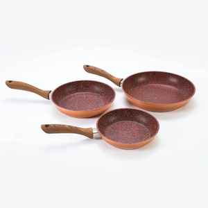 Ensemble de poêles en fonte avec revêtement en acier inoxydable antiadhésif, résistant à la chaleur, compatible induction, poignée en plastique, capacité 1-2L, cuisine - Product Image 4