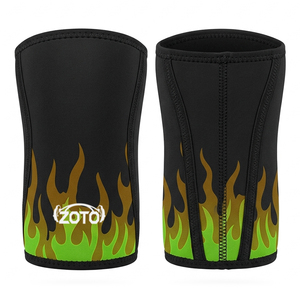 Genouillères antidérapantes pour soulevés de terre, en néoprène avec imprimé flamme OEM, fabricant en gros - Product Image 4