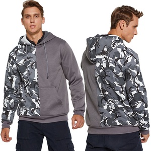 Sweat à capuche 2 tons pour hommes, streetwear de bonne qualité, slim fit, impression personnalisée, polaire brodé, vente en gros, - Product Image 1