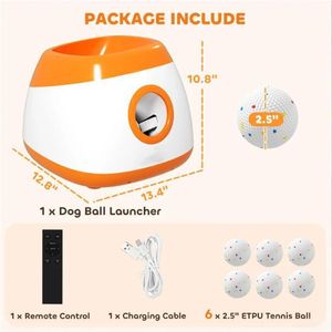 Lanciatore Automatico di Palline per Cani Arancione, Giocattolo Interattivo per Animali Domestici - Product Image 6