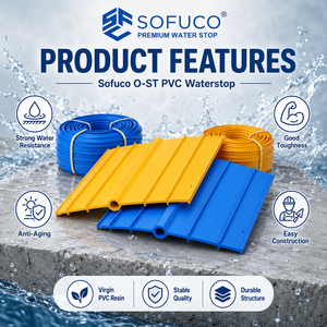 Hydropower Expansion Joint Procurement Sofuco SF-O320-ST PVC Waterstop for Dam Project <b>Waterproofing</b> <b>Materials</b> - Product Image 1