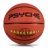Ballon de basket officiel taille 7 en caoutchouc pour l'extérieur avec logo personnalisé Psyche pour l'entraînement
