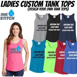 Camisetas de Tirantes de Algodón Personalizadas para Mujer, Diseño Lpc54tt, Crea Tu Propio Estilo Único - Product Image 2