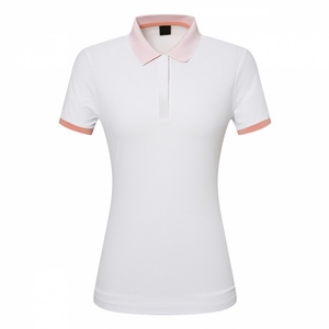 เสื้อโปโลพรีเมียมสำหรับผู้หญิง ขายส่ง OEM ปักโลโก้ตามสั่ง เสื้อโปโลผ้าคอตตอนปิเก้ สำหรับเล่นกอล์ฟและชุดทำงาน - Product Image 5