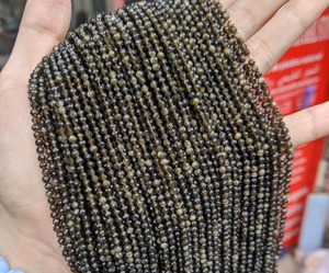 Perles en obsidienne dorée facettées en cristal naturel de 3 mm pour la fabrication de bijoux DIY - Product Image 5