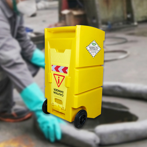 Kit de Derrames Universal OEM de 100 Litros con Carrito con Ruedas, Kit de Emergencia Móvil para Derrames de Aceite, Líquidos Químicos, Absorbente, Kit de Seguridad - Product Image 3