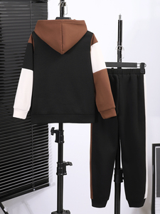 Conjunto Deportivo Infantil de 2 Piezas, Estampado y Liso, Personalizable, Transpirable, Ecológico, de Secado Rápido, 100% Algodón, Ropa Urbana - Product Image 2