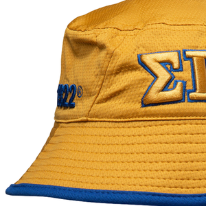หมวกบักเก็ต Sigma Gamma Rho สีทอง ลายตัวอักษรสมาคมนักศึกษากรีก สำหรับผู้หญิง สวมใส่สบาย ป้องกันแสงแดด หมวกแบบกำหนดเองสำหรับวิทยาลัย กิจกรรมกลางแจ้ง ฤดูร้อน สไตล์กรีก - Product Image 4