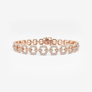Pulsera de Moda con Diamantes Cultivados en Laboratorio, Forma Hexagonal, 1.875 Quilates, 7 Pulgadas, Joyería Brillante y Elegante, Regalo para Mujer - Product Image 2