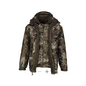 Veste softshell pour homme à imprimé géométrique, entièrement zippée, imperméable, pour activités de plein air et chasse en automne, en polyester, manches longues, logo personnalisé - Product Image 4