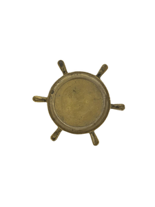 Cenicero de latón con forma de timón de barco, decorativo náutico marítimo de mesa, cenicero vintage inspirado en el mar para decoración de hogar, oficina o escritorio, estilo costero. - Product Image 6