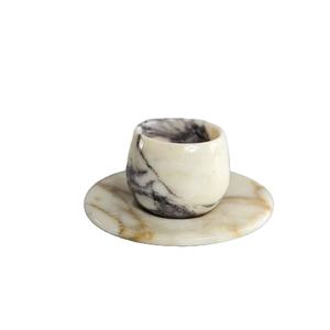 ชุดถ้วยหินอ่อนหินหินอ่อนธรรมชาติดีไซน์เรียบง่ายหรูหราอุปกรณ์เสิร์ฟกาแฟและน้ำชาสำหรับโรงแรมคาเฟ่ - Product Image 2