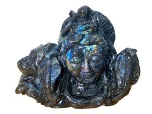 Hot Selling Labradorite <b>Shiva</b> Carving Sculpture Hand-Carved Statue Figurine Natural Gemstone Crystal Healing Stone Religious Use - Product Image 5