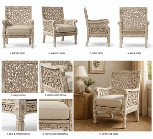 Fauteuil d'appoint moderne avec coussin moelleux et pieds en bois pour salon et chambre à coucher, disponible à la vente en gros - Product Image 6