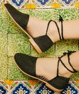 Handmade <b>Raffia</b> <b>Sandals</b> – Women’s Summer Shoes, Beach Ballerinas, Moroccan Artisan <b>Sandals</b> - Product Image 3