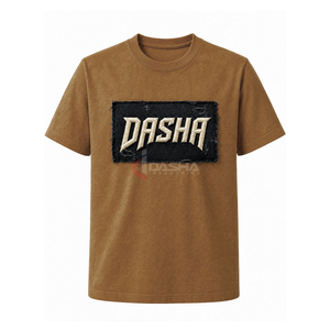 T-shirt court vintage streetwear oversize déchiré avec broderie et patch, logo personnalisé - Product Image 1