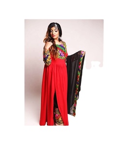 Vintage Ethnic Afghan Kuchi Dresses Traditional Party Wear with Multi-Color Lace Decoration for Pakistani Traditional Events - Product Image 1