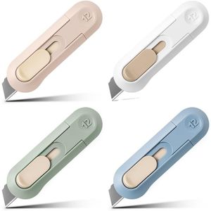 Set di 4 Taglierini Retrattili per Cartoni, Coltelli Multiuso Affilati per Cartone e Carta, Ideali per Natale - Product Image 1
