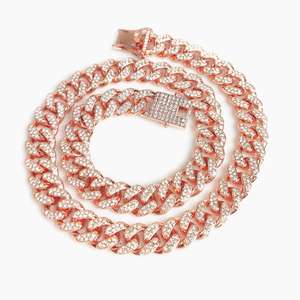 Collar de Cadena Cubana de Lujo en Oferta, Ajustable, Chapado en Oro con Moissanita, Estilo Urbano Unisex, al Mejor Precio del Mercado - Product Image 6